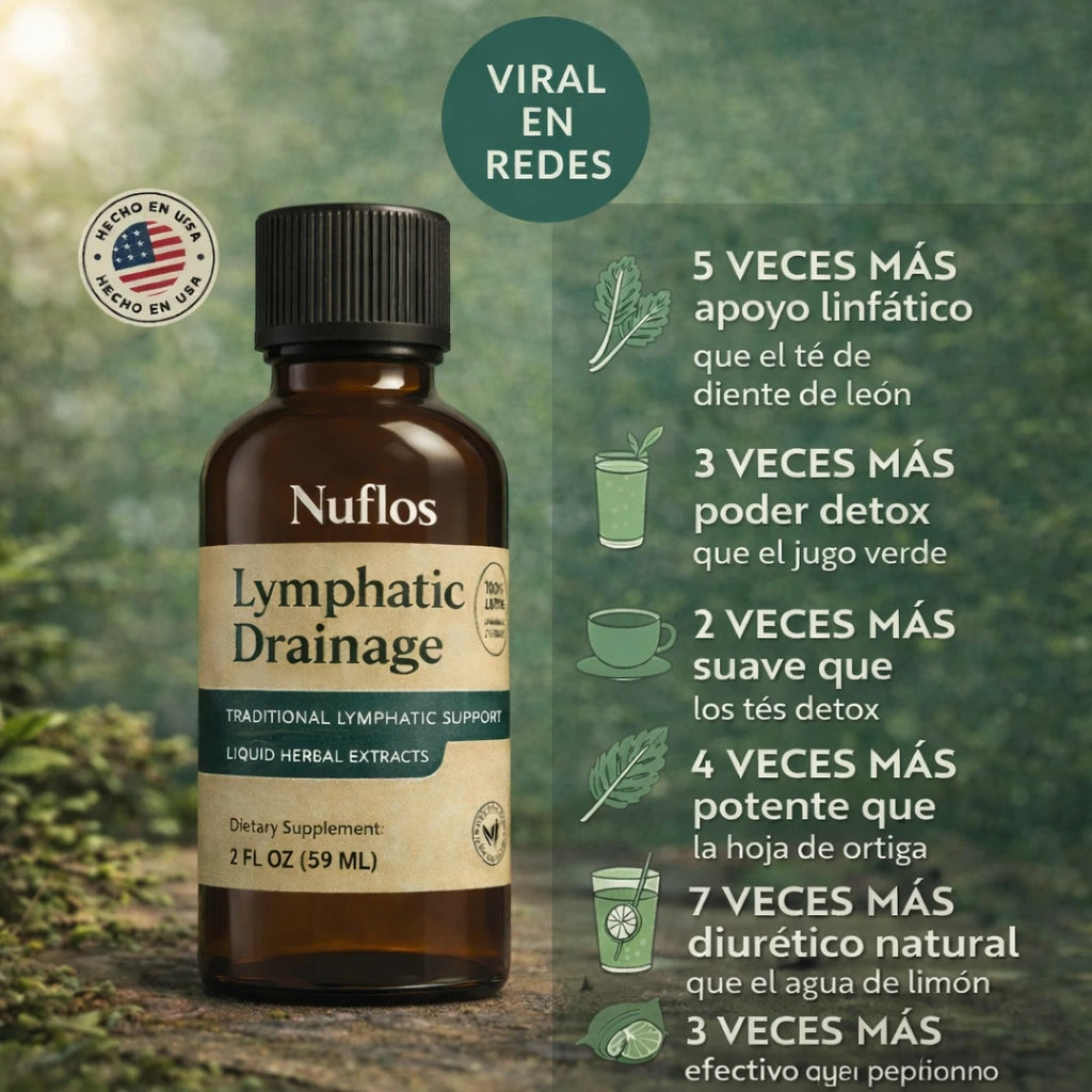 Nuflos® Drenaje Linfático Natural – Menos Hinchazón, Más Ligereza